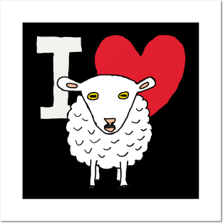 I Love Sheep Posters and Art